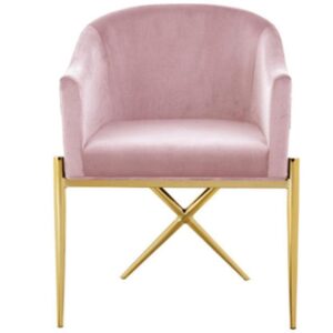 Stiletto Blush Velvet Gold Armchair - Avant Garde Furniture - Designer Furniture Store & Luxury Home Decor