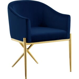 Stiletto Navy Velvet Gold Armchair - Avant Garde Furniture - Designer Furniture Store & Luxury Home Decor