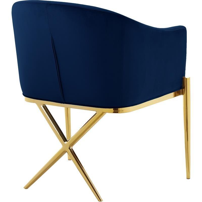 Stiletto Navy Velvet Gold Armchair - Avant Garde Furniture - Designer Furniture Store & Luxury Home Decor
