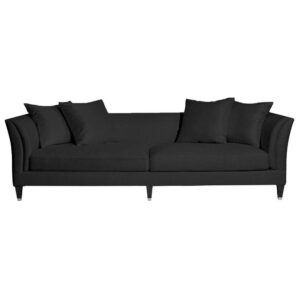 Taylor Black Linen Sofa with Cushion Set 252cm - Avant Garde Furniture - Designer Furniture Store & Luxury Home Decor