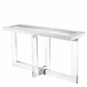 Titan Chrome Lucite Metal Console - Avant Garde Furniture - Designer Furniture Store & Luxury Home Decor