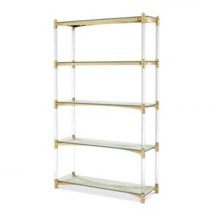 Trento Gold Lucite Etagere - Avant Garde Furniture - Designer Furniture Store & Luxury Home Decor