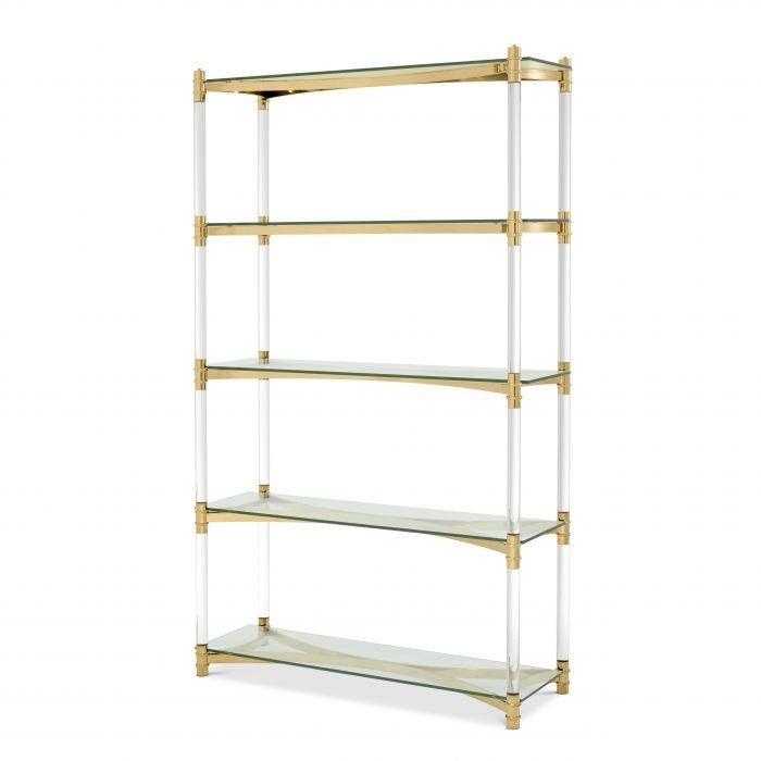 Trento Gold Lucite Etagere - Avant Garde Furniture - Designer Furniture Store & Luxury Home Decor