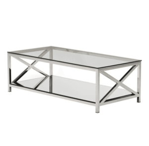 Trenton Chrome Silver Coffee Table 120cm - Avant Garde Furniture - Designer Furniture Store & Luxury Home Decor
