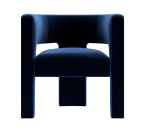 Tressel Sculpt Blue Velvet Chair - Avant Garde Furniture - Designer Furniture Store & Luxury Home Decor