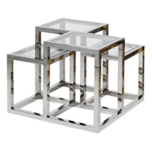 Triomph Chrome Glass Sidetable - Avant Garde Furniture - Designer Furniture Store & Luxury Home Decor