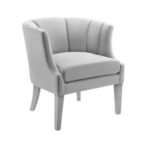 Turino Light Grey Velvet Chair - Avant Garde Furniture - Designer Furniture Store & Luxury Home Decor