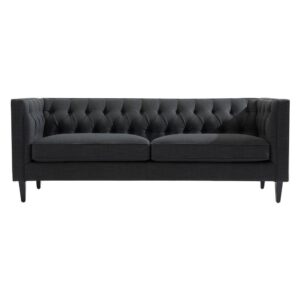 Tuxedo Charcoal Linen Tufted Sofa - Avant Garde Furniture - Designer Furniture Store & Luxury Home Decor