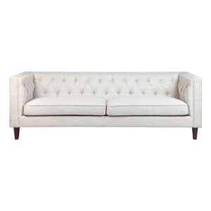 Tuxedo Natural Linen Tufted Sofa - Avant Garde Furniture - Designer Furniture Store & Luxury Home Decor