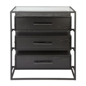 Vogue Black Ash Bedside - Avant Garde Furniture - Designer Furniture Store & Luxury Home Decor