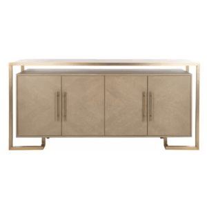 Vogue Brushed Gold Light Oak Buffet Cabinet - Avant Garde Furniture - Designer Furniture Store & Luxury Home Decor