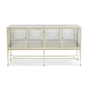Whisper Light Gold Glass Buffet Cabinet - Avant Garde Furniture - Designer Furniture Store & Luxury Home Decor