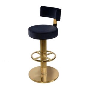 Willis Black Velvet Brass Counter Stool - Avant Garde Furniture - Designer Furniture Store & Luxury Home Decor