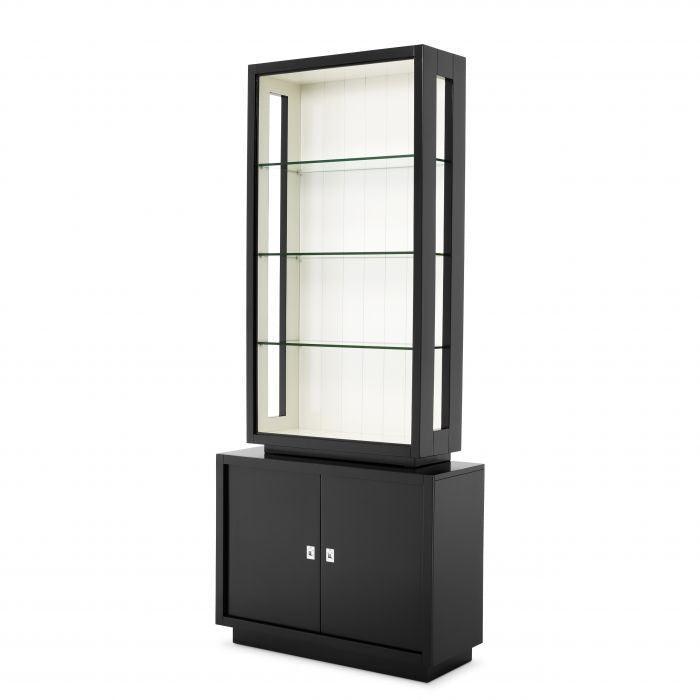 Yardley Black Oak Etagere Display Cabinet - Avant Garde Furniture - Designer Furniture Store & Luxury Home Decor