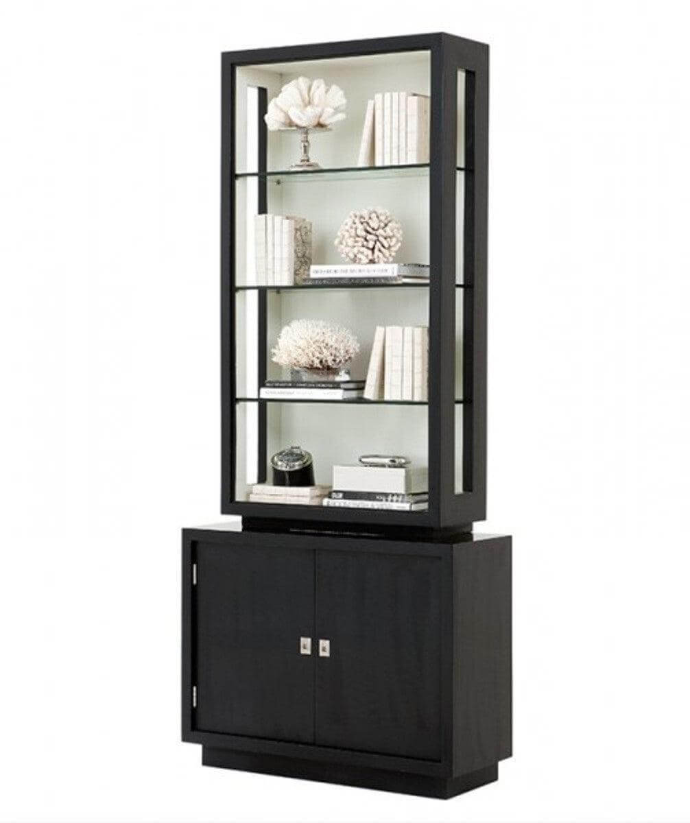 Yardley Black Oak Etagere Display Cabinet - Avant Garde Furniture - Designer Furniture Store & Luxury Home Decor