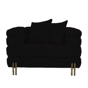 York Black Boucle Brushed Brass Armchair Sofa - Avant Garde Furniture - Designer Furniture Store & Luxury Home Decor