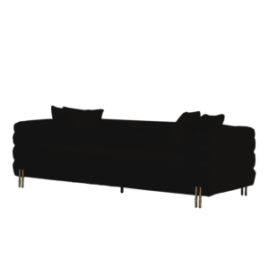 York Black Boucle Brushed Brass Sofa 230cm - Avant Garde Furniture - Designer Furniture Store & Luxury Home Decor