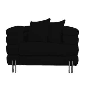 York Black Boucle Chrome Armchair Sofa - Avant Garde Furniture - Designer Furniture Store & Luxury Home Decor