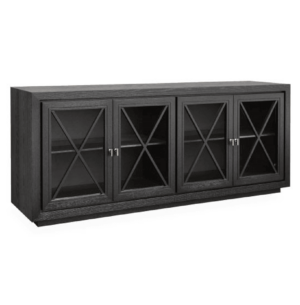 York Black Oak Nickel Buffet - Avant Garde Furniture - Designer Furniture Store & Luxury Home Decor
