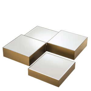 Yorker Brushed Brass Mirror Coffee Table - Avant Garde Furniture - Designer Furniture Store & Luxury Home Decor