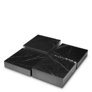 Yorker Nero Marquina Brushed Brass Coffee Table Set - Avant Garde Furniture - Designer Furniture Store & Luxury Home Decor
