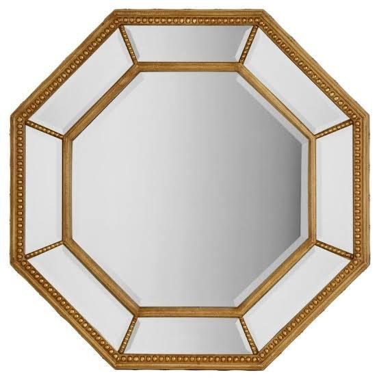 Zeta Gold Hexagon Wall Mirror 100cm - Avant Garde Furniture - Designer Furniture Store & Luxury Home Decor