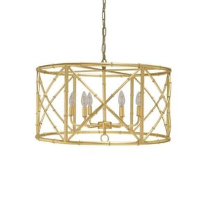 Zia Gold Leaf Bamboo Chandelier - Avant Garde Furniture - Designer Furniture Store & Luxury Home Decor