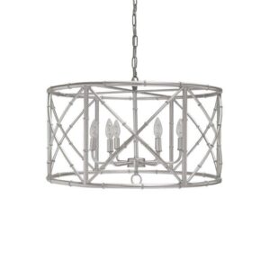 Zia Silver Leaf Bamboo Chandelier - Avant Garde Furniture - Designer Furniture Store & Luxury Home Decor