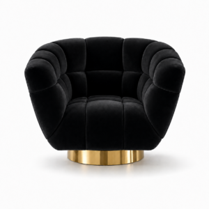 Metamorphosis Black Velvet Brass Sofa