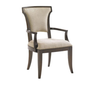 Lexington Beige Linen Walnut Dining Chair