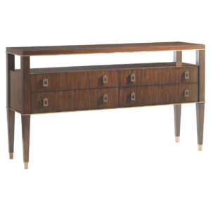 Lexington Walnut Brass Console