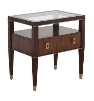 Lexington Walnut Brass Bedside