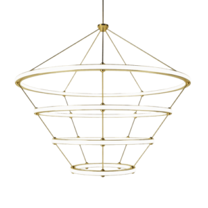 Couturier Brushed Gold Chandelier