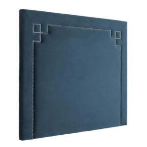 Roche Blue Velvet King Nickel Headboard