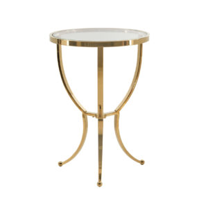 Bernhardt Brass Glass Sidetable