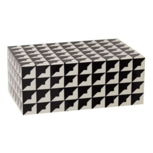 Chessboard Black White Bone Inlay Box