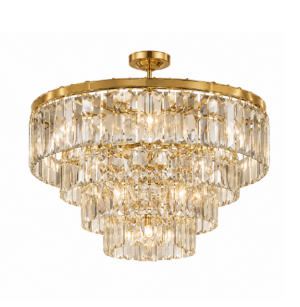 Huntington Crystal Brass Chandelier