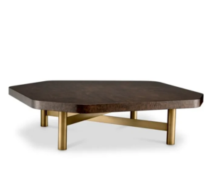 Salone Maple Brushed Brass Coffee Table