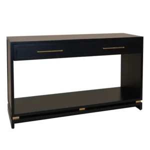 Pearl Black Gold Console Table