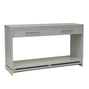 Pearl Grey Gold Console Table