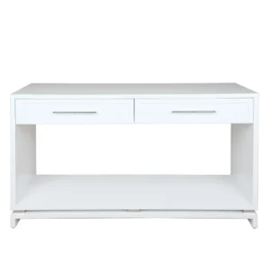 Pearl White Nickel Console Table