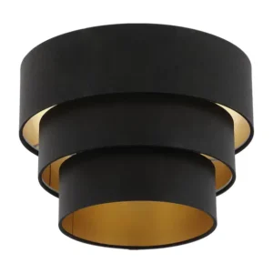 Avant Black Velvet Gold Large Lamp Shade