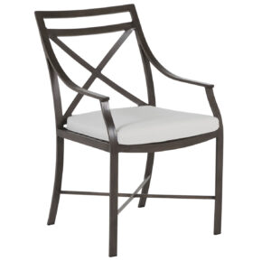 Seville White Linen Outdoor Dining Chair