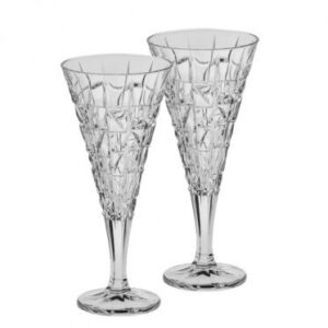 Avant Garde Crystal Champagne Flute Set