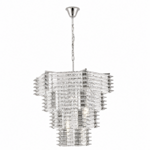 Lystra Crystal Nickel Chandelier