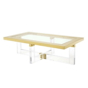 Trend Lucite Gold Coffee Table