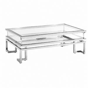 Halston Nickel Display Large Coffee Table