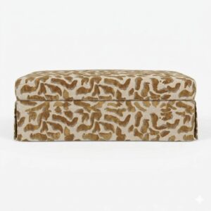 Florida Nimbus Velvet Skirt Ottoman