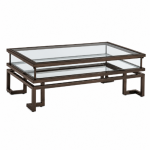 Halston Bronze Glass Display Large Coffee Table