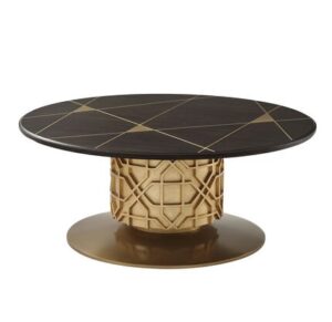 Astro Brushed Brass Oak Coffee Table